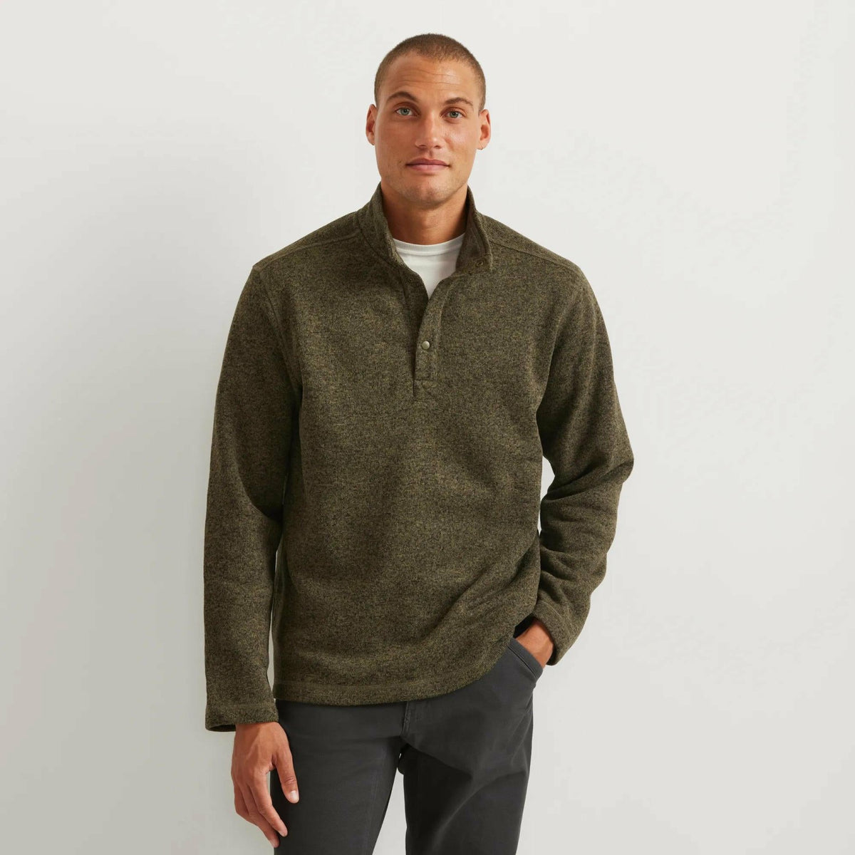 Eddie Bauer Men's Radiator Fleece Snap Mock 2.0