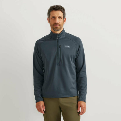 Eddie Bauer Men's LS High Route Grid Hz Mock