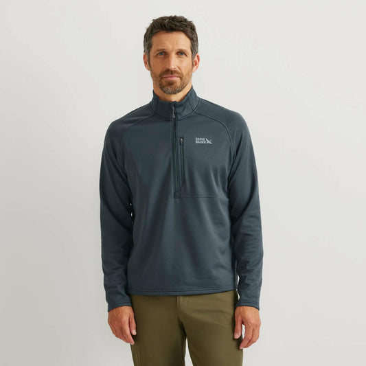Eddie Bauer Men's LS High Route Grid Hz Mock