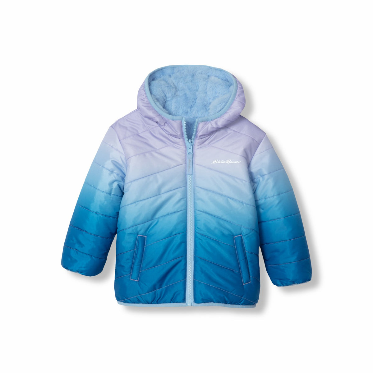 Eddie Bauer Kids Toddler Girls Deer Harbor Reversible Hooded Jacket